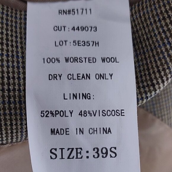 OLEG CASSINI Mens Tan/Brown Blazer Size 39S - Picture 12 of 12